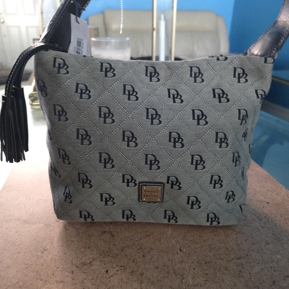 Dooney & Bourke Black and Gray Monogram Bag